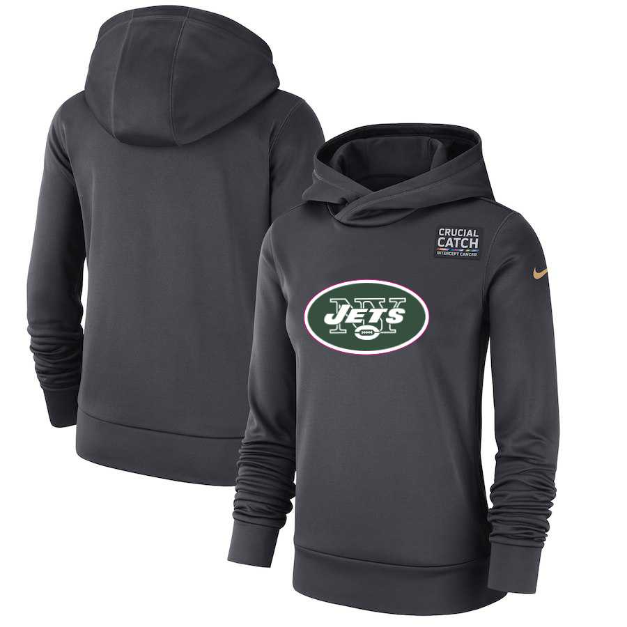 Women New York Jets Nike Crucial Catch Performance Pullover Hoodie   Anthracite,We sell and wholesale Women New York Jets Nike Crucial Catch Performance Pullover Hoodie   Anthracite on line form chian!